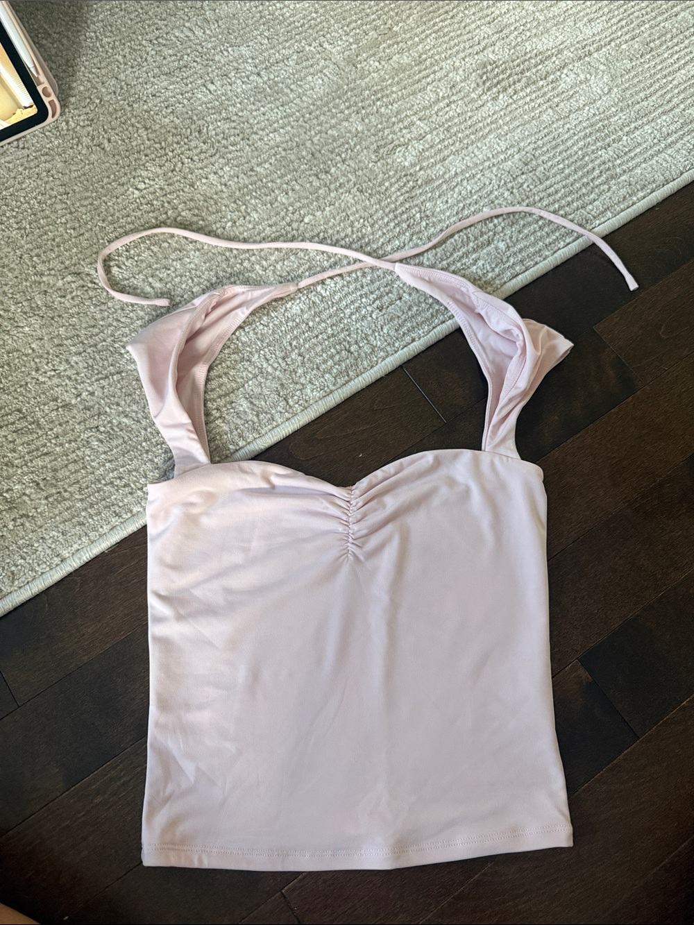 Garage Pale Pink Ruched Halter Cami